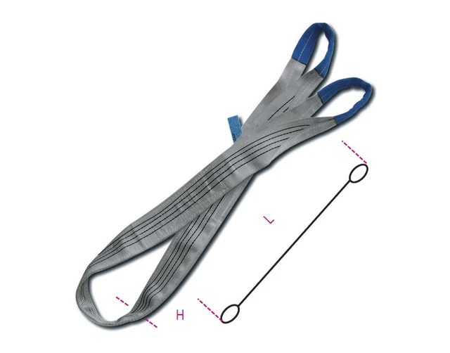 Robur 8157 10M 4T Sollevamento Tela Fionda Con Rinforzato Occhi (Grey) 081570100