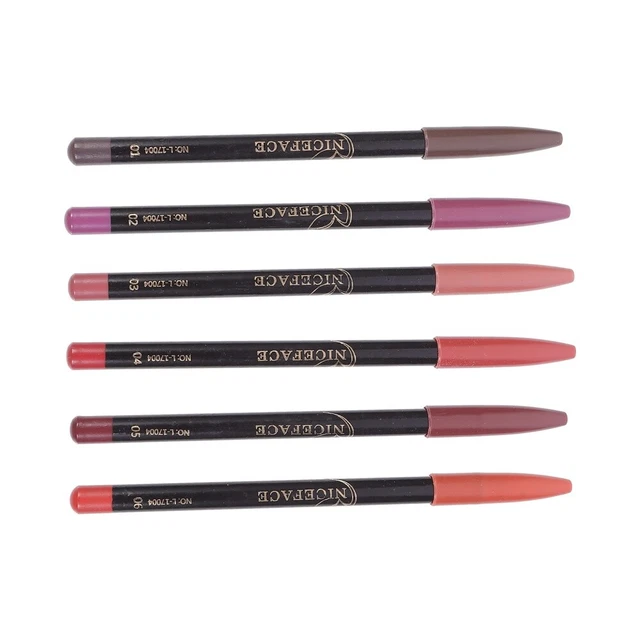 6 stücke lip liner bleistift satz matte lip liner stift lippenlinie make-up kosm