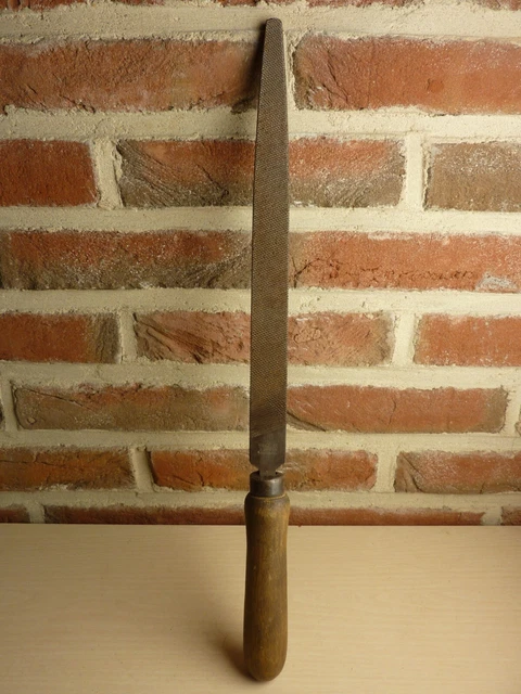 Lime Triangulaire Ancienne Talabot SNCF - Manche D'origine - Outil Rare