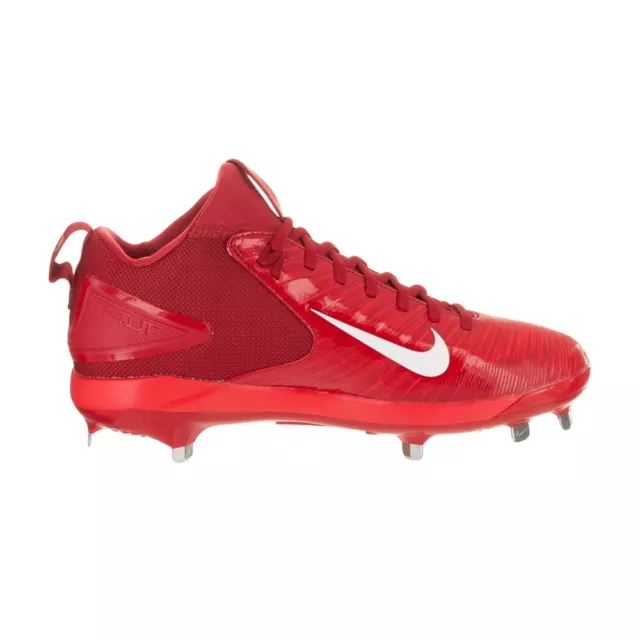 🔥 $140 Men’s Nike Trout 3 Pro Metal Baseball Cleats Red Sz 13 White Spikes Mid