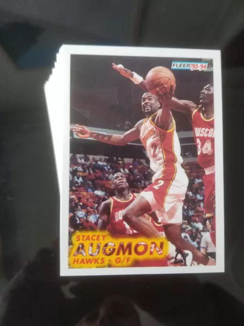 Lot de 113 cartes de basket NBA Fleer 93-94 US sans double et en Excellent état