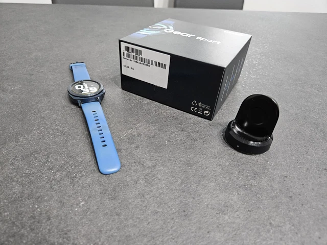 SAMSUNG GEAR SPORT 1 2 Cassa Blu Cinturino Blu Orologio Intelligente. EUR 25 00 PicClick IT