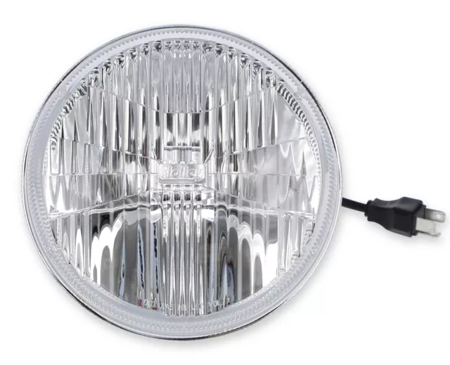 Holley Retrobright 3000K White LED 7" Round Head Light Pair For Classic Vehicles