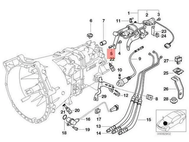Oem Bmw E36 Cabrio Coupe Sedan Engine Block Dowel 23412228472 Genuine New