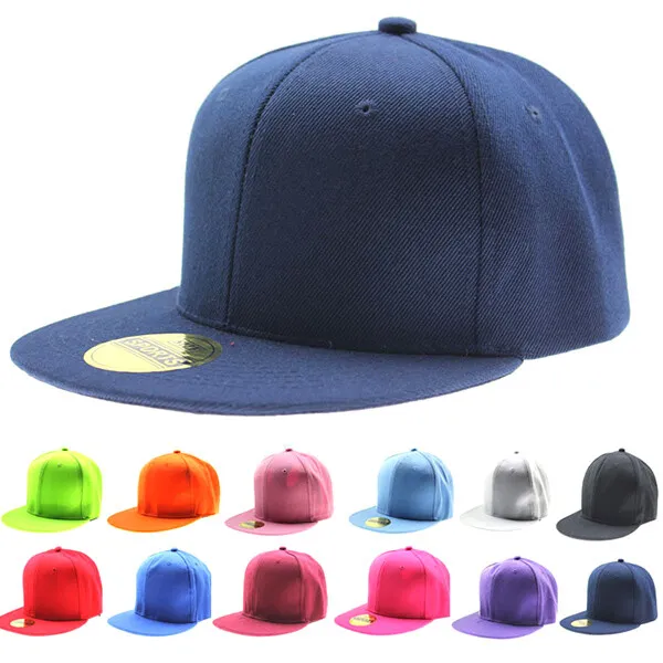 Boys Girl Adjustable Hip-Hop Baseball Cap Kids Snapback Peank Fitted Canvas Hat