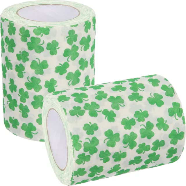 2 Rolls Printed Paper Napkins St Patricks Day Table Decoration Bath Towel 3