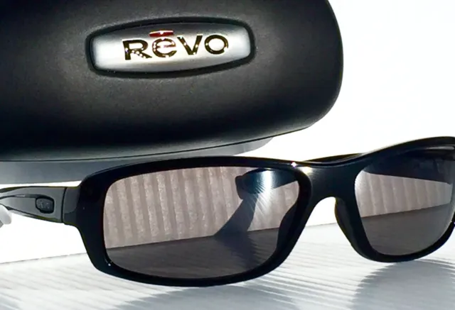 NEW REVO CAMBER Polished Black POLARIZED Grey Lens Sunglass 4064x 01 GY