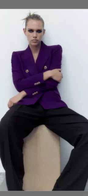 Zara purple best sale blazer