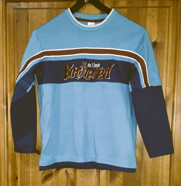 Vintage - Adams - Boys Long Sleeve Jersey Top 'Do I look Bothered'  Age 8/128 cm