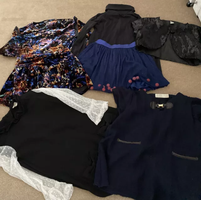 Pacchetto vestiti per ragazze età 4-6 anni molti abiti abiti abiti top gonna Zara Next