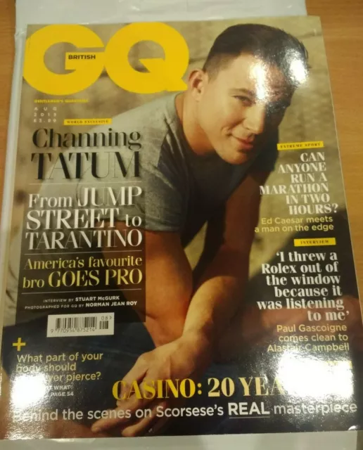 GQ Magazine Aug 15 Channing Tatum + Ana Beatriz Barros, Chiara Ferragni, Casino
