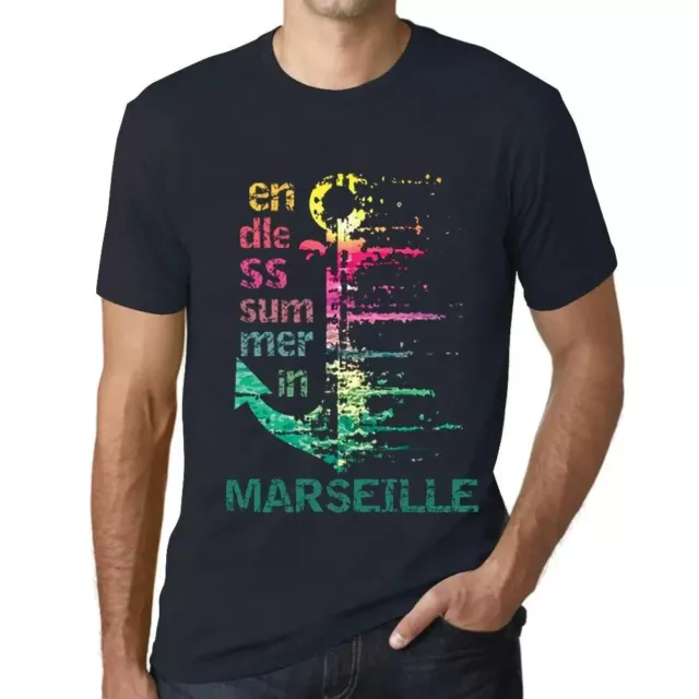 ULTRABASIC Homme Tee-Shirt Un Été Sans Fin À Marseille Endless Summer In