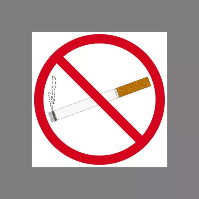 10 Aufkleber 7cm quadratisch Rauchverbot Rauchen untersagt Verboten Nichtraucher 3