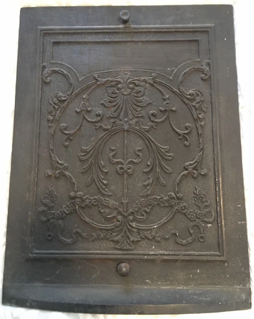 Victorian cast iron fireplace summer cover 27" H x 20" W