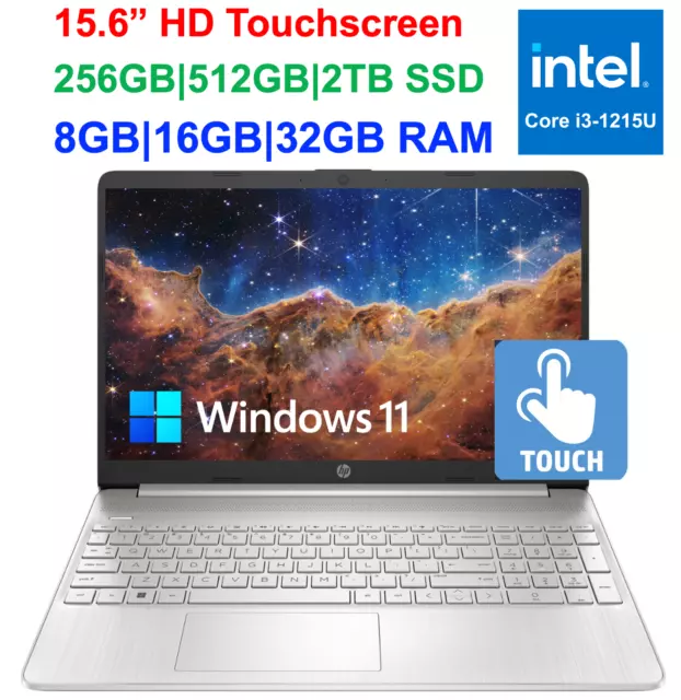 2024 HP Pavilion Laptop 15.6" HD Touch Intel i3-1215U Upto 32GB RAM & 2TB SSD
