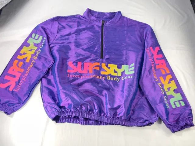 URBAN OUTFITTERS SURF Style iridescent Track Jacket Windbreaker Size ...