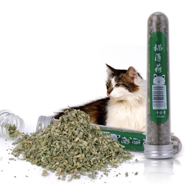 1 Bottle 40ml Pure Natural Loose Catnip Pet Kitten Cat Mint Toys Cat Supplies