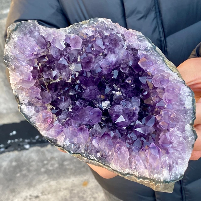 4.14LB Black carbon and sand mixed in quartz crystal cluster-AS01