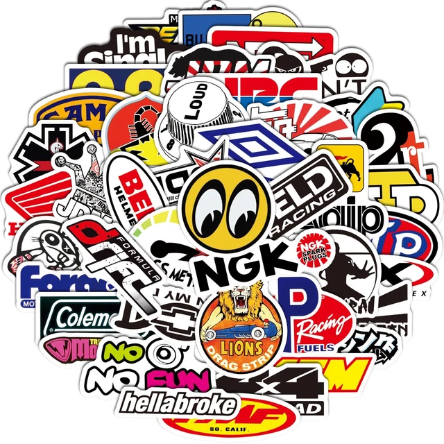 Sticker Motorcycle Racing Japan 50PCS JAPAN JDM Racing Car Stickers Car Decor PVC Motorcycle Motocross ...