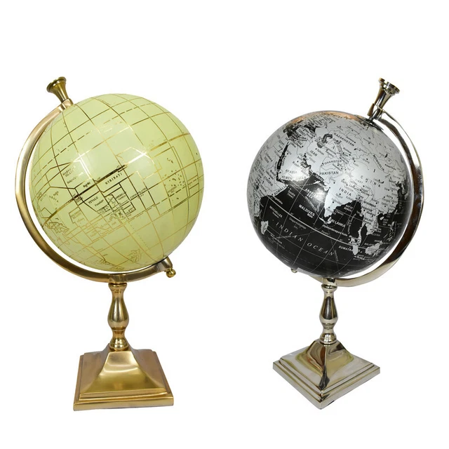TABLE TOP WORLD Globe Rotating Geography Political Map Home & Office