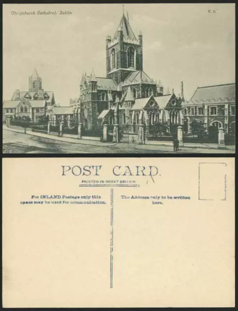 Ireland Old Postcard Christchurch Cathedral Co. Dublin