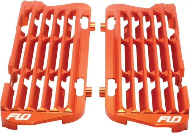 FLO MOTORSPORTS High Flow Radiator Braces Orange FLO751ORG