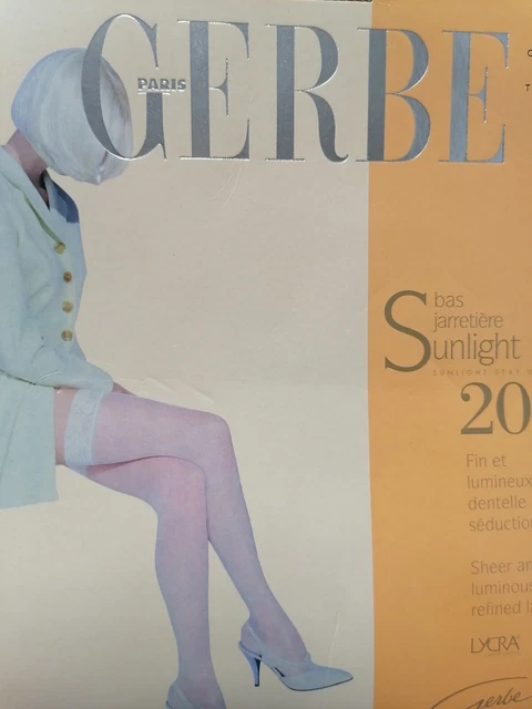 Bas Fantaisie Jarretière Gerbe 18D, Couleur Taupe, Taille 4, Matière Polyamide-élasthanne, Neuf Avec étiquettes