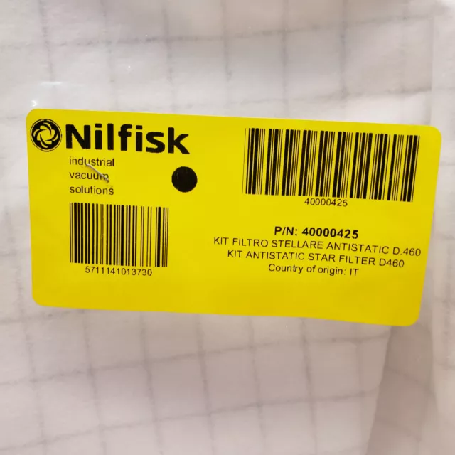 Nilfisk # 4000425 Industrial Vacuum Solutions Antistatic Star Filter D460 460 mm
