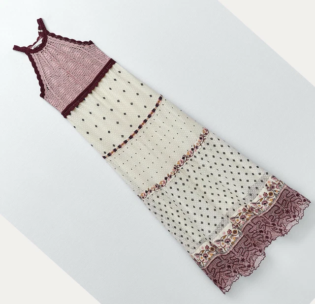 ZARA NEW WOMAN Long Halter Knit Dress With Contrast Detail Xs-S,M-L  3185/501 $109.78