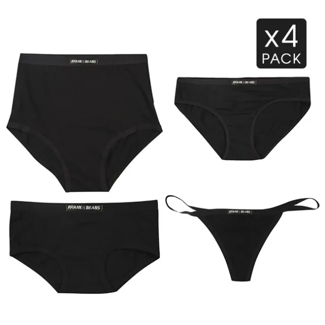 4X PACK LADIES Underwear Mixed Styles - Frank and Beans Womens A20