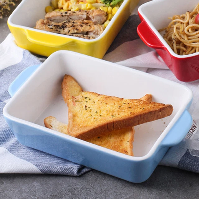 Ceramic Roasting Plate Rectangular Casserole Dish Lasagna Pan