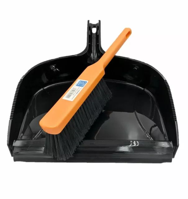 Large Trade Big Strong Dustpan and Brush Set Ideal for Builders Garden etc