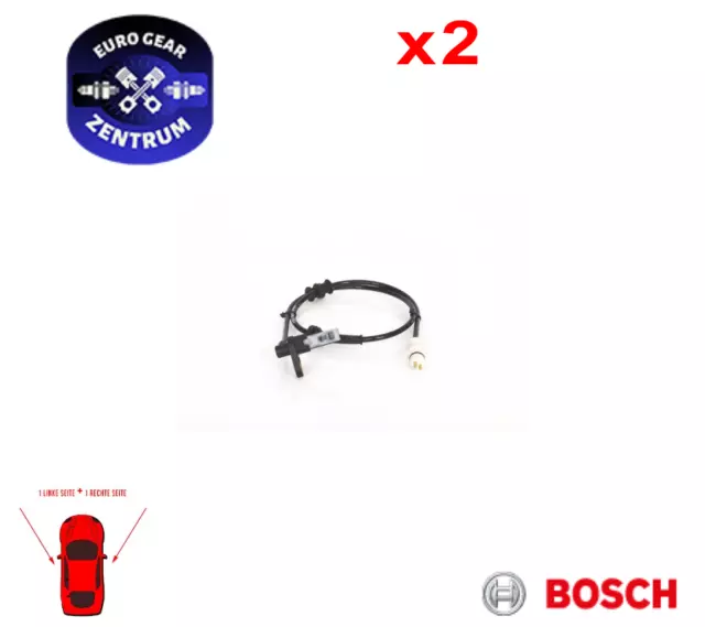 2 Stck Sensor, Raddrehzahl Bosch 0 265 007 534 F�R Renault 2 Pcs