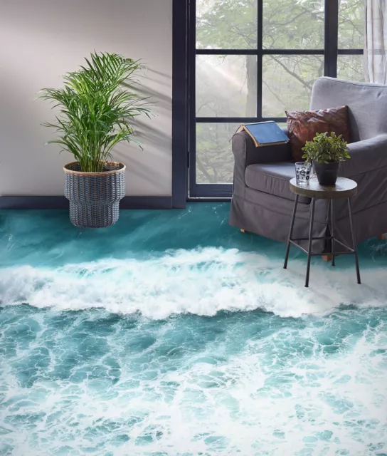 3D Nature Sea Waves K2477 Floor WallPaper Murals Wallpaper Mural Print Luna 2024