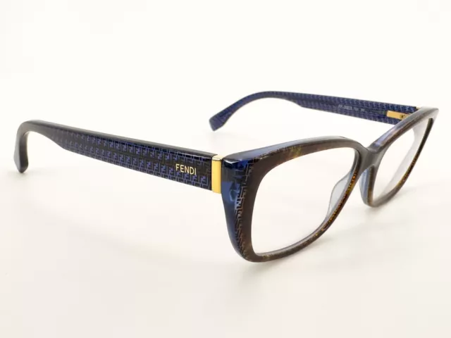 Fendi Eyeglasses FF 0044 MHH Navy Blue/brown Cat Eye Frame 