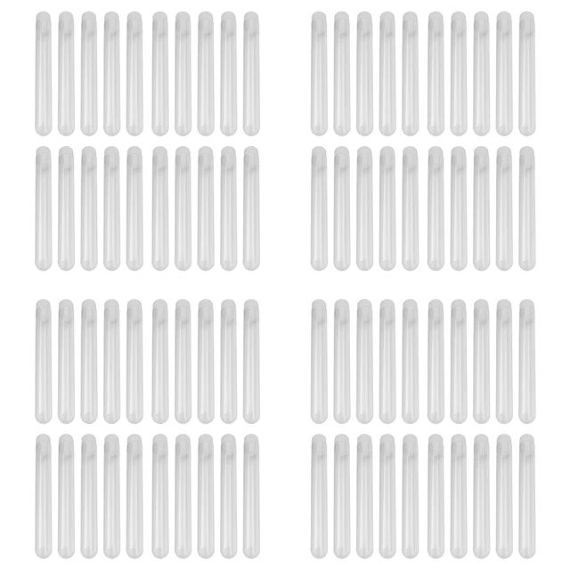 400Pcs 12X100mm Transparent Laboratory Clear Plastic Test Tubes Vials with PQ5Q4