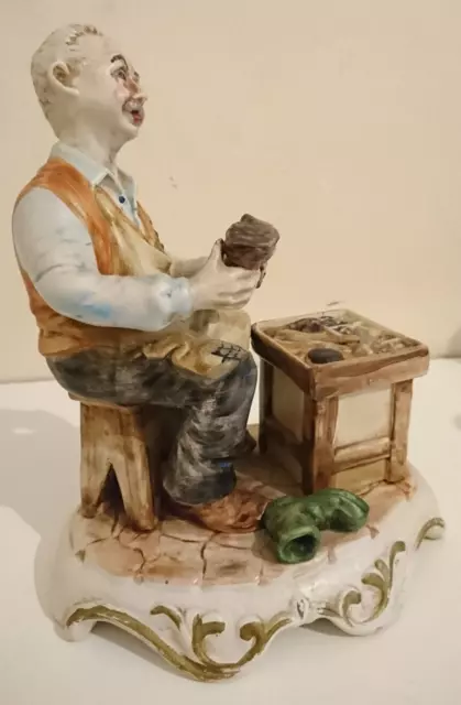 Capodimonte Porcelain - The Cobbler - Figurine/Ornament - Made in Italy, Vintage