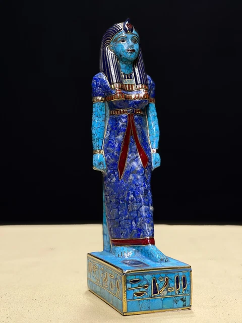 Ancient Egyptian Gemstones Goddess ISIS with the Cobra, ISIS statue