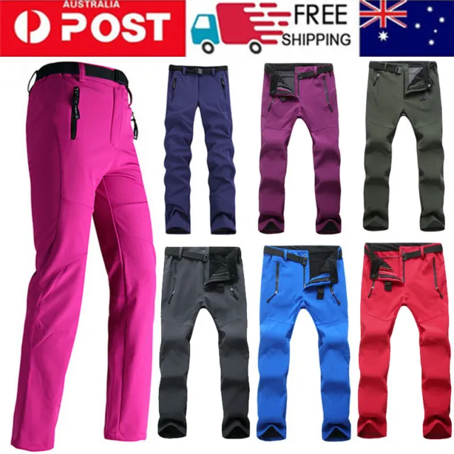 Women Warm Windproof Snow Pants Winter Dry Fit Hiking Outdoor Cycling Trousers