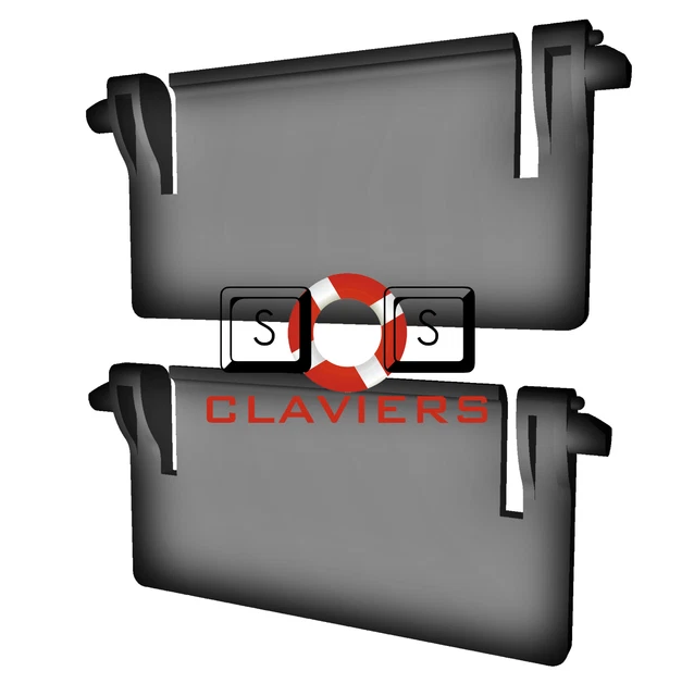 Pieds De Rechange Pour Clavier MSI SK-9626 – Supports Inclinables Noirs