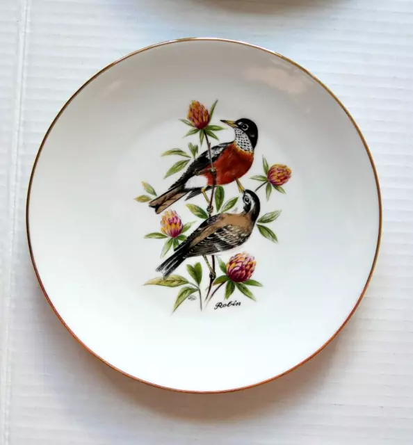 Vintage Bareuther Waldsassen Bavaria Germany - Set Of 4 Bird 8" Plates 3