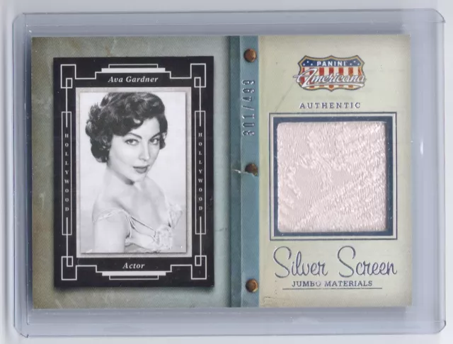 2015 Americana Silver Screen Ava Gardner worn wardrobe costume card #301/499