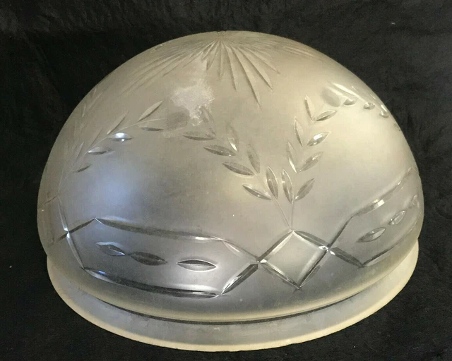 Vintage Dome Glass Ceiling Light Shade 11" Wide Fitter