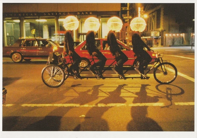 Postcard Erik Staller, Photographer "Bubbleheads" Four Person Bicycle MINT