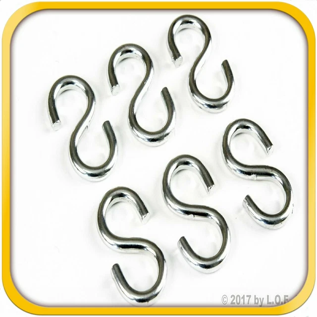 6 S-Hook 1.75 Long x 15/16" wide x 3/16 Inch ThickH Duty Tarp Strap 35 Lbs New