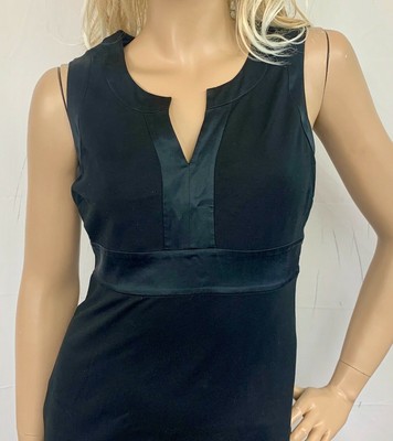 Banana Republic Stretch WOmens Sheath Dress Black Knee Length Lyocell Size 4