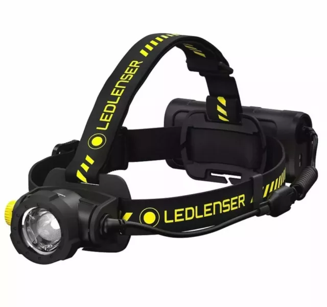 LED Lenser H15R WORK Rechargeable LED Head Torch Black & Yellow..