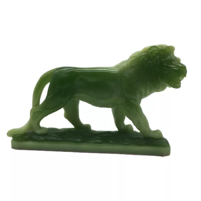 Wony ltd Italy G Ruggeri Italian Artist Lion Sculpture Faux Jade Figural Statue