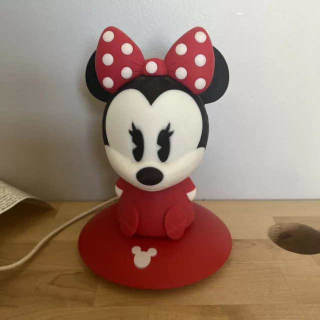 MINNIE MOUSE 6” Portable SoftPals Disney Rechargeable LED NIGHT LIGHT - EUC