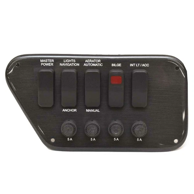 LUND BOAT ROCKER Switch Panel 2202022 7 3/4 x 4 1/4 Inch Gray Plastic